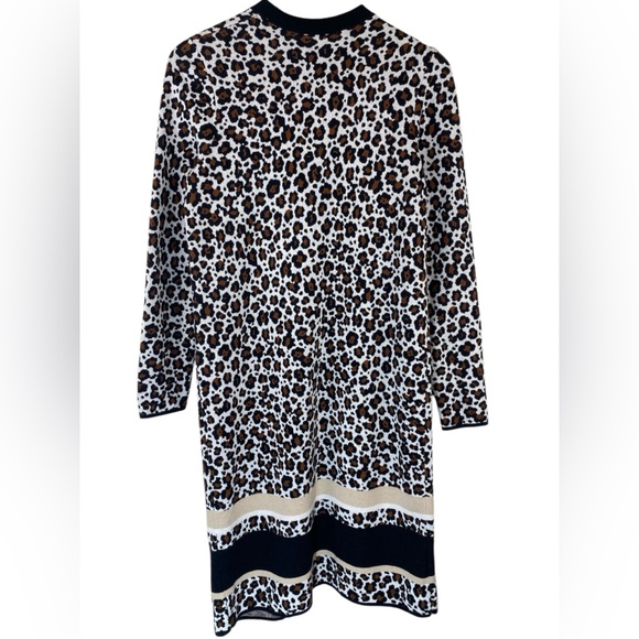 Ann Taylor Animal Print Colorblock Open Cardigan Women’s Size Small - Picture 4 of 9